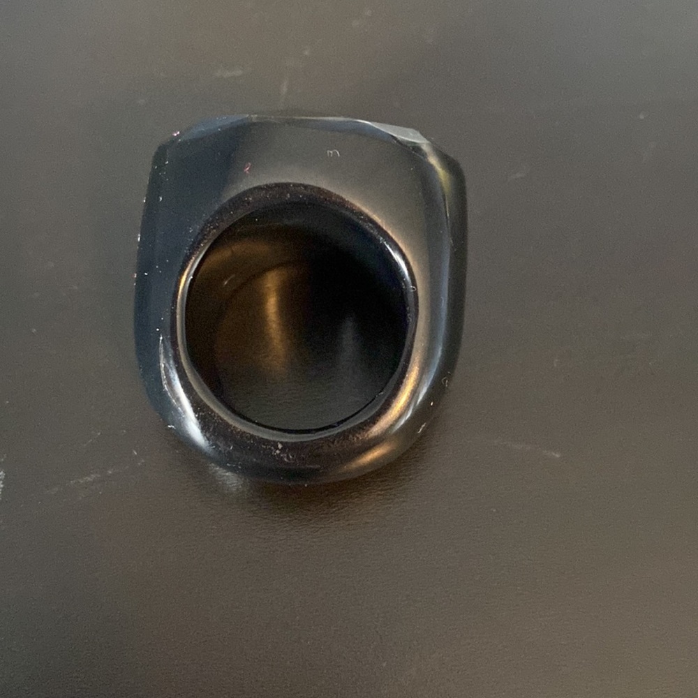 Black onyx statement ring - size 6 - Picture 5 of 5